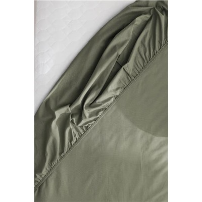 Manon King Size %100 Pamuk Ranforce Lastikli Çarşaf - Yeşil