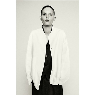 BOMBER OVERSIZE CON LINO