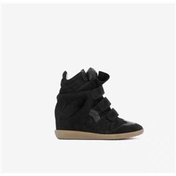 Женские кроссовки с высоким голенищем натуральная кожа