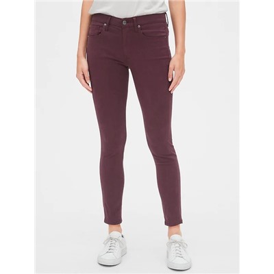 Soft Wear Mid Rise True Skinny Ankle Jeans in Color