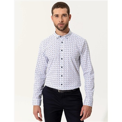 Mavi Slim Fit Uzun Kollu Gömlek