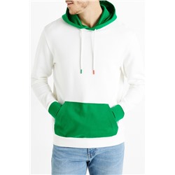 Sudadera con capucha Blanco y verde