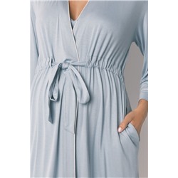 Bata larga "maternity" técnica soft touch verde