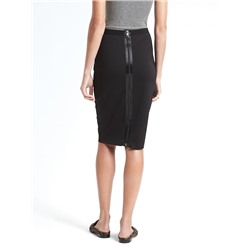 LIFE IN MOTION Wrinkle-Resistant Stretch Neoprene Pencil Skirt