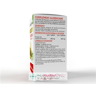 ArkoPharma ArkoGélules - Plantain - Problèmes Saisonniers - BIO 45 gélules