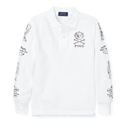 BOYS 2-7 Bear Cotton Mesh Polo Shirt