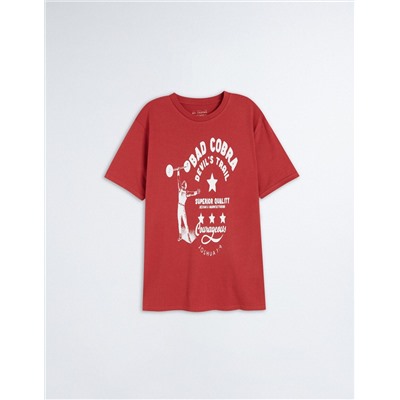 Print T-shirt, Men, Dark Red
