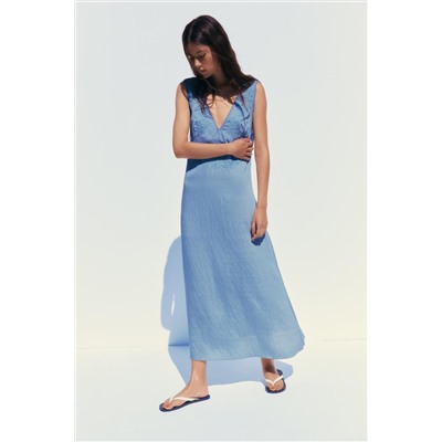EMBROIDERED MIDI DRESS