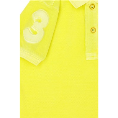 Erkek Çocuk Neon Sarı Polo Yaka Tişört