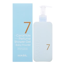 061528 MASIL 7 CERAMIDE PERFUME SHOWER GEL Парфюмированный гель для душа с керамидами и ароматом детской присыпки 300мл