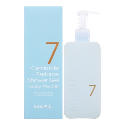 061528 MASIL 7 CERAMIDE PERFUME SHOWER GEL Парфюмированный гель для душа с керамидами и ароматом детской присыпки 300мл