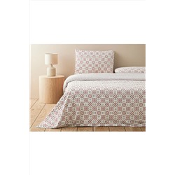 English Home Retro Glam Pamuk Tek Kişilik Nevresim Takımı Kırmızı 10041012