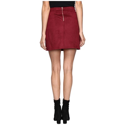 Suede Woven A Line Skirt