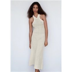 Vestido crochet cuello halter