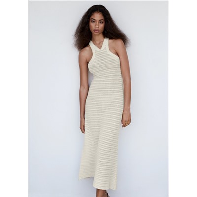 Vestido crochet cuello halter