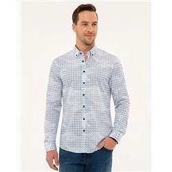 Mavi Slim Fit Uzun Kollu Gömlek