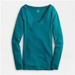 Slim perfect long-sleeve V-neck T-shirt Item AH208