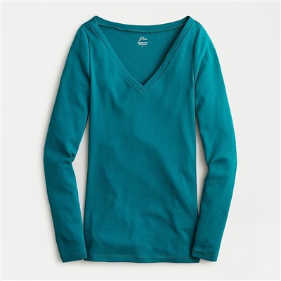 Slim perfect long-sleeve V-neck T-shirt Item AH208