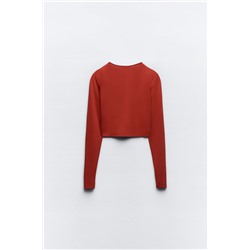 CROPPED POLYAMIDE T-SHIRT