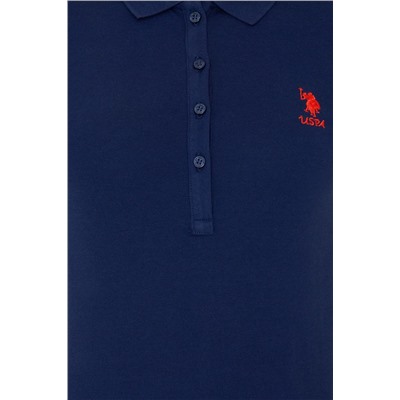 Kadın Lacivert Basic Polo Yaka Tişört