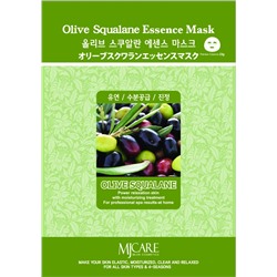 MJCARE OLIVE SQUALANE ESSENCE MASK Тканевая маска  для лица с экстрактом оливы 23г