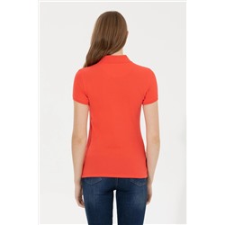 Kadın Kırmızı Basic Polo Yaka Tişört