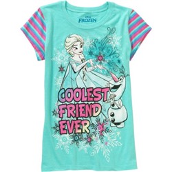 Disney Frozen Girls' Coolest Friend Ever Short Sleeve Crew Neck Graphic Tee