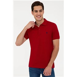 Erkek Bordo Basic Polo Yaka Tişört