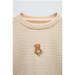 6-14 YEARS/ STRIPED BEAR PYJAMAS