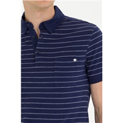 Erkek Regular Fit Polo Yaka Lacivert Tişört