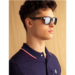 MEN'S RECTANGULAR WOOD FRAME SUNGLASSES