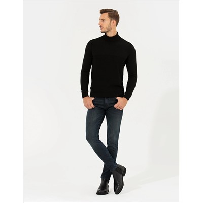 Siyah Slim Fit Kazak