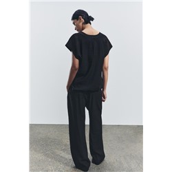 ZW COLLECTION FLOWING V-NECK TOP