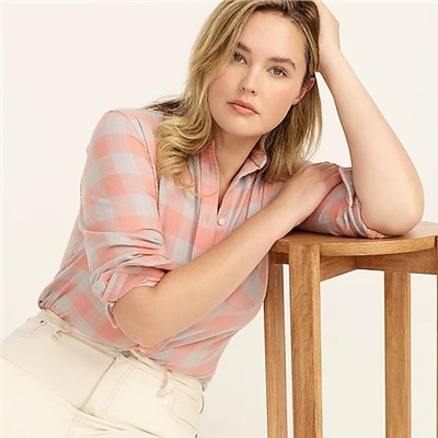 Classic-fit shirt in flannel