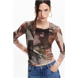 Camiseta estampado flores