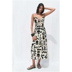 PRINTED CUT-OUT DRESS