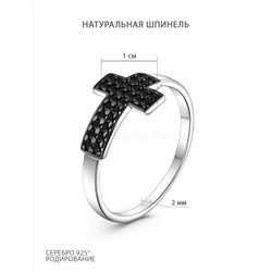 Серьги из серебра с натуральной шпинелью родированные - Кресты 925 пробы С-7632рч416