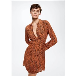 Vestido estampado animal -  Mujer | MANGO OUTLET España