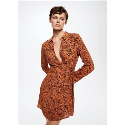 Vestido estampado animal -  Mujer | MANGO OUTLET España
