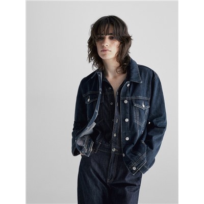 Mono denim recto rinse wash pespuntes