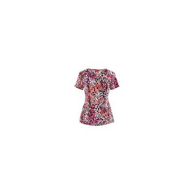 Dickies Xtreme Stretch Scrubs Wild Fur You Print Top