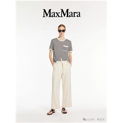 Футболка из льняного трикотажа MaxMar*a 🤎 ОРИГИНАЛ!