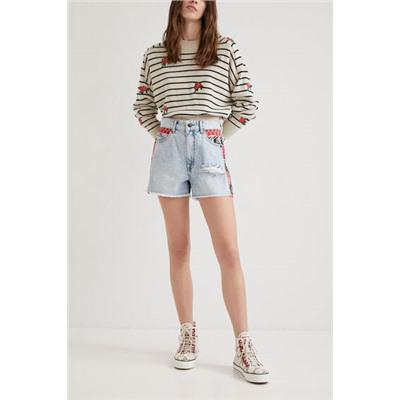 Shorts vaqueros de patch