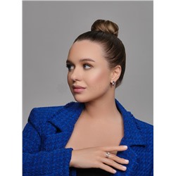 Серьги женские из серебра с фианитами родированные 925 пробы 2-355р200