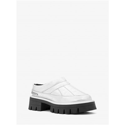 Barton Crackled Metallic Leather Slipper