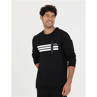 Siyah Regular Fit Sweatshirt