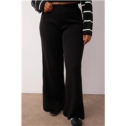 Siyah Çizgili Fermuarlı Oversize/Geniş Kalıp Triko Alt-Üst Takım TBBAW26CP00003