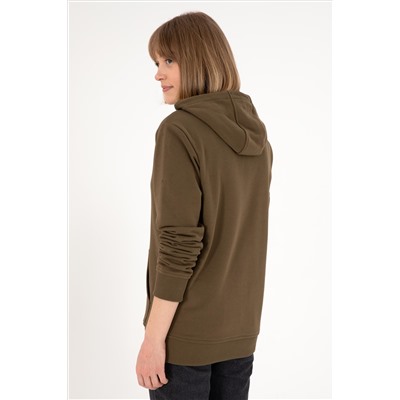 Erkek Haki Basic Sweatshirt