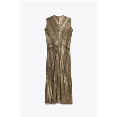 ZW COLLECTION TIE-DYE RAMIE BLEND DRESS