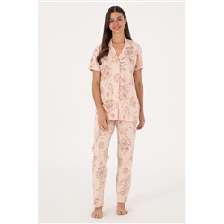 Kadın Bej Pijama Takımı
